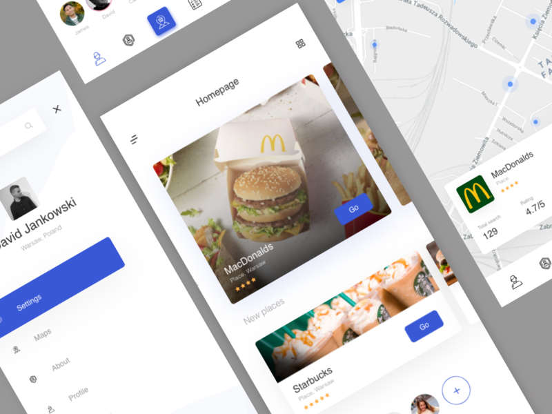 London Restaurant Localizator app apps application app dashboard app design clean design design fast food food food app ios restaraunt restaurant app typography ui ui design ux