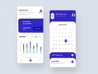 Crypto investments app design clean design coin crypto cryptocurrency fireart fireart studio investment mobile app ui ux