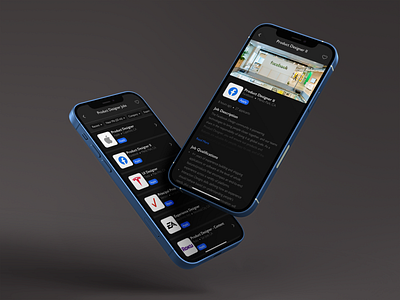 Job Board App - Listings and Posting dark mode dark theme facebook job board jobs mobile mobile ui product design search results ui