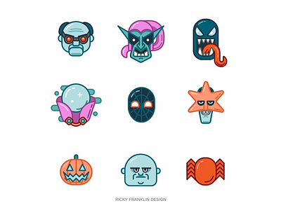 Spider-Man Icons (1/2) emoji graphic design icon illustration spider man venom