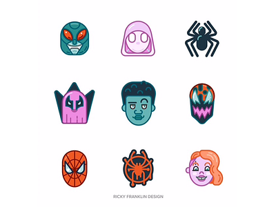 Spider-Man Icons (2/2) emoji graphic design icon illustration spider man venom