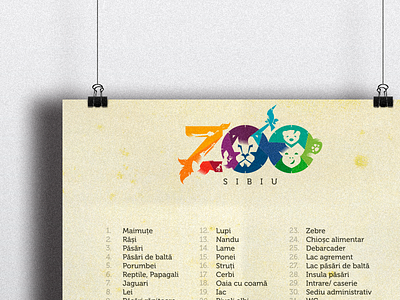 ZOO Sibiu animals colors identity logo nature poster sibiu wildlife zoo