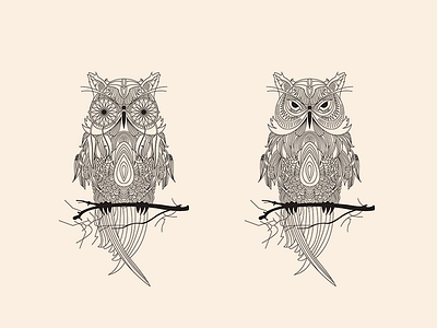 Owl lineart concept drawing ink lineart owl pencil sketch symbolism tattoo vector