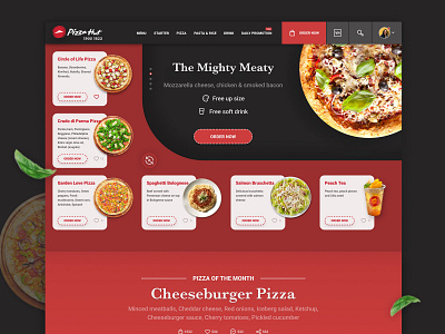 PizzaHut Website branding design ui ux web