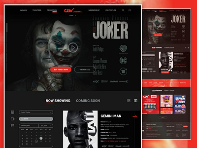 CGV Cinema Website dccomics joker ui ux website