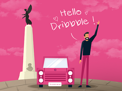 Hello dribbble community ! algeria debut illustration oran