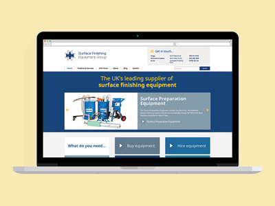 SFEG Website b2b business clean industrial responsive