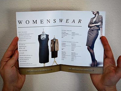 Tailors Brochure brochure tailor womens