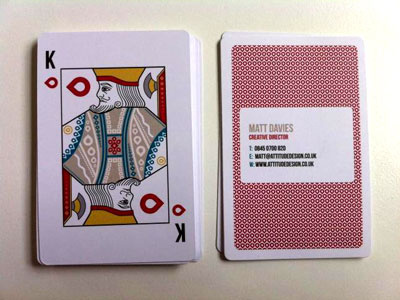 Playing Card Business Card brand business card design king playing