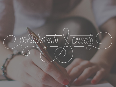 Collaborate & create black and white collaborate hand lettering handwriting lettering script type