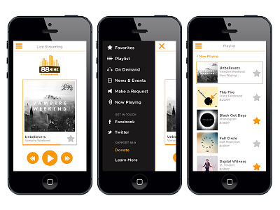 Radio Milwaukee Concept app design icons music radio milwaukee star ui web design