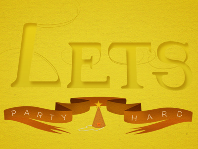 Party Hard graphic design typography