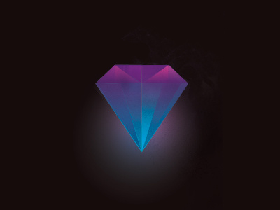 Diamond blue and purple diamond gradient icon