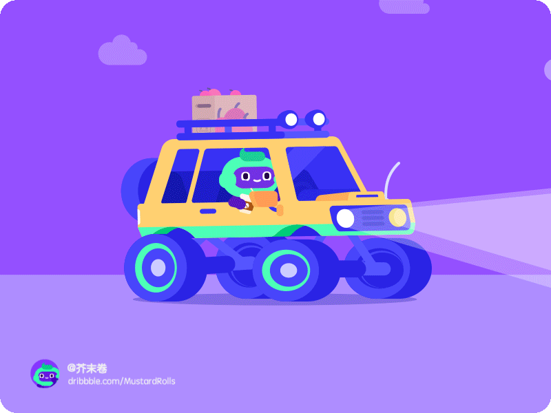 MustardRolls Driving a jeep 2019 ae animation car design driving gif illustration jeep motion ui 动画 开车 芥末卷