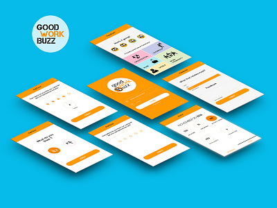 Concept design of Good Work Buzz android app concept design ios mobile