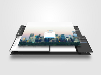 Otrack Dashboard and login screen dashboard login photoshop