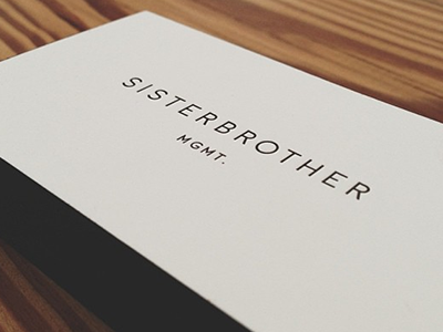 sisterbrother mgmt. business card backs business cards design printing type