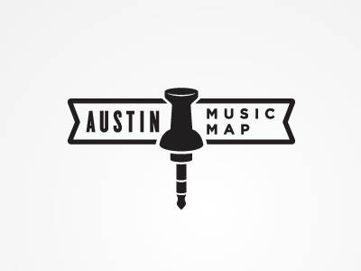 Austin Music Map austin identity kut online pin