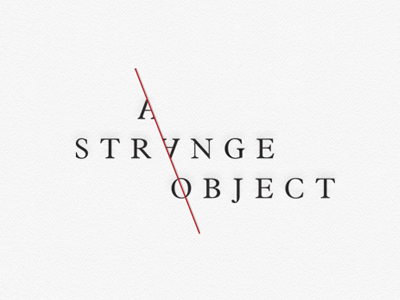 A Strange Object books identity logo publishing