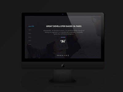 Floris Portfolio black color developer home portfolio ui ux