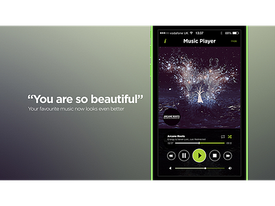 Spotify iOS App Redesign 5c app ios iphone music player redesign spotify ui