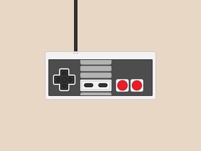 Nintendo Entertainment System (NES) Controller controller hardware illustration illustrator nes nintendo nintendo entertainment system