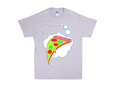 pizza = life bread cheese illustration meat melted mercht pizza shirt slice tee