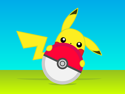 Yep, still playing... illustrator pikachu pokeball pokemon pokemon go