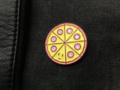 Pin & Crispy - Pizza enamel pin badge badge cheese dough enamel pepperoni pin pink pizza slice