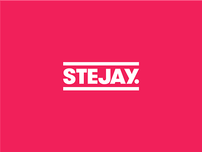 SteJay Logo v? branding lines logo period personal text type