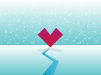 Lonely Heart: Ice ache heart ice illustration lonely love snow vector