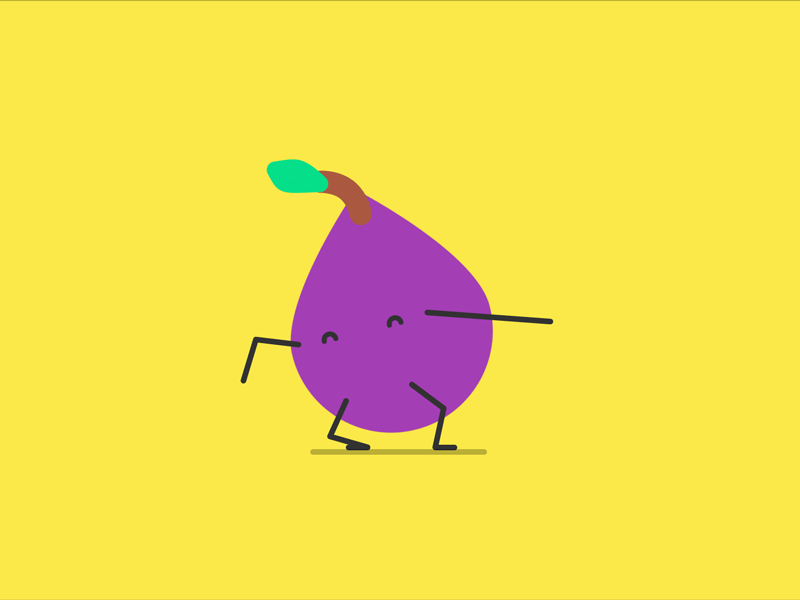 The Fig Shake alphabet animation character dance fig fruit fun gif vegetables