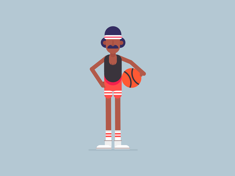 We're playing Basketball after effects animation basketball character animation photoshop rubberhose