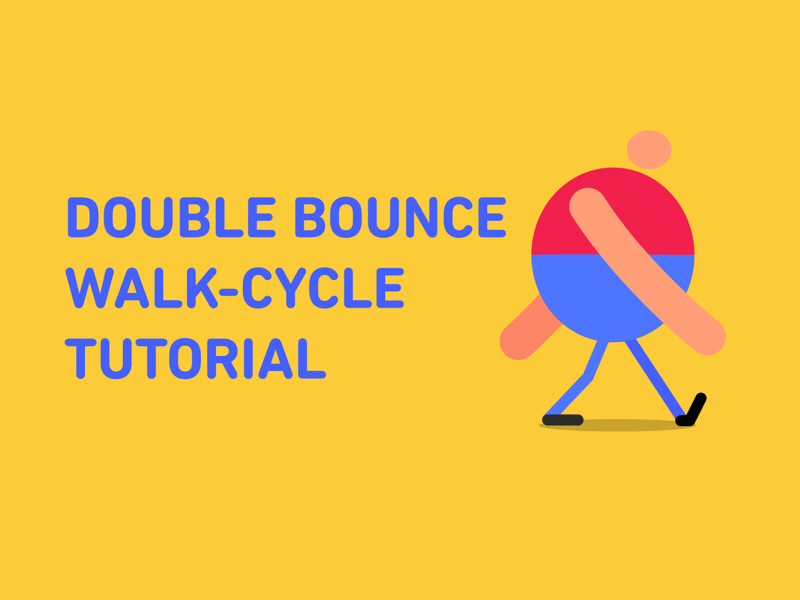 Double-Bounce Walkcycle Tutorial adobe after effects animation character cycle free rubberhose run run cycle tutorial walk youtube