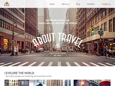 About Travel brown clean photo travel trip web design white