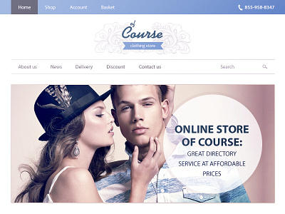 Online Shop blue clean e commerce flat in progress online shop white
