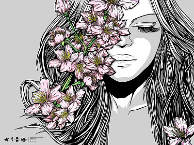 Peach Blossom Girl illustration