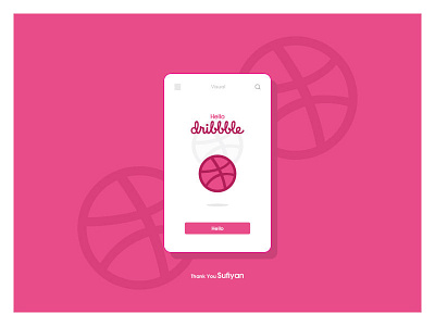 Hello Dribbble debut dribbble first hello shot thankyou