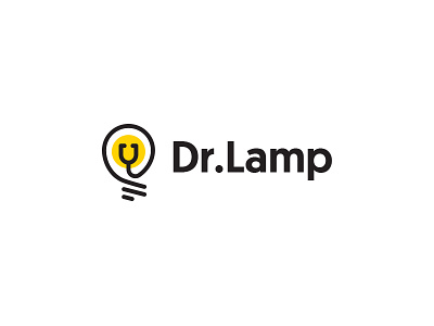 Drlamp Logo branding design doctor lamp logo