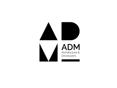 ADM LOGO architecture branding company design developers dribbble illustration logo vector