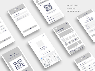 Wireframes for E-money Community