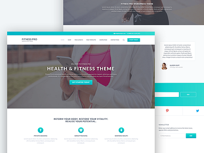 Fitness Pro WordPress Theme fitness genesis framework health theme web design wordpress