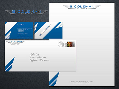 Logo Design - B. Coleman Aviation branding business card design corporate identity envelope design letterhead design logo logo design stationary design