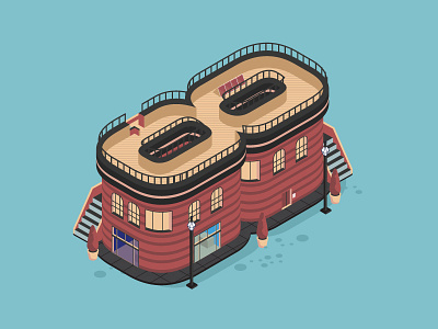 number 8 eight "8" 36daysoftype desigin dribbble footballclub green home illustration isometric letter number prespective vector