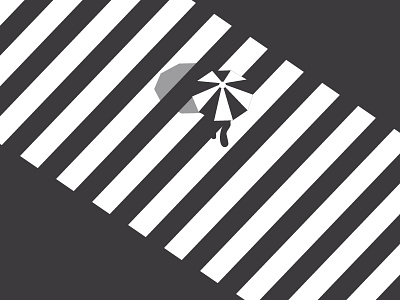 umbrella bw design dribbble illustration illustrator light prespective shadow vector