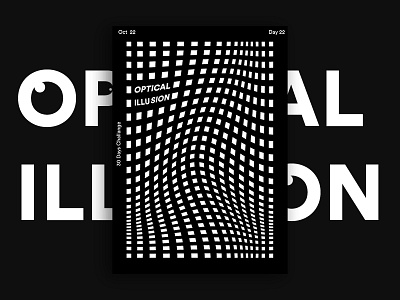 optical illusion art challange creative dribbble effect eliment illustrator illustrtion inktober poster typography art typography opticalillusion