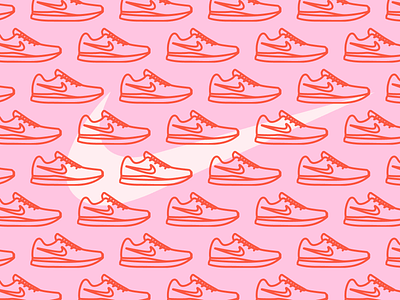 (Icon) Nike Air Zoom Pegasus Running Shoe design icon illustration monoline vector