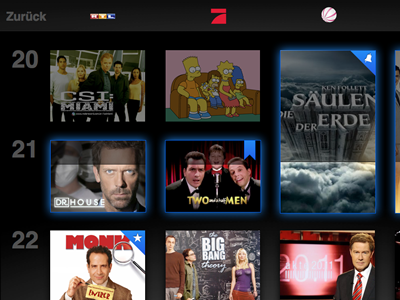 TV Guide Overview for iPad (black)