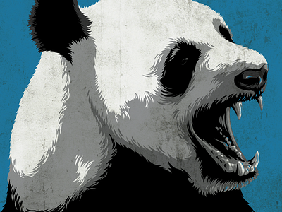 Panda anger illustration panda roar