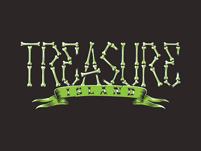 Treasure Island bones event logotype party pirate